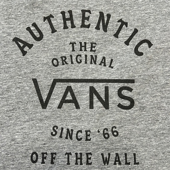 Vans "Off the Wall" Cropped Tee - Size M - Gray - Good Used Condition - Picture 3 of 4